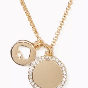 Kate Spade Spot The Spade Pave Charm Pendant Necklace